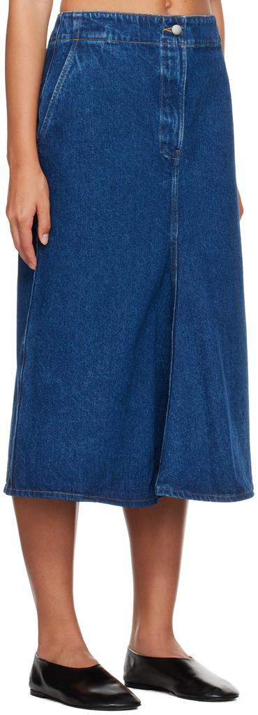 商品Studio Nicholson|Indigo Preto Denim Midi Skirt,价格¥2588,第2张图片详细描述