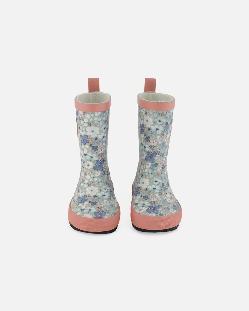 商品Deux par Deux|Rain Boots Baby Blue Printed Watercolor Flowers,价格¥366,第1张图片