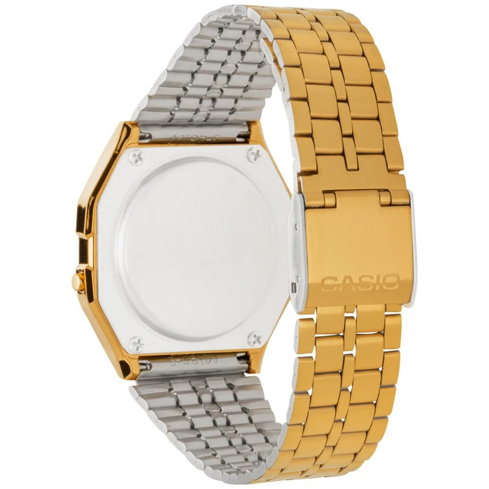 商品Casio|Men's Digital Vintage Gold-Tone Stainless Steel Bracelet Watch 39x39mm A159WGEA-1MV,价格¥515,第3张图片详细描述