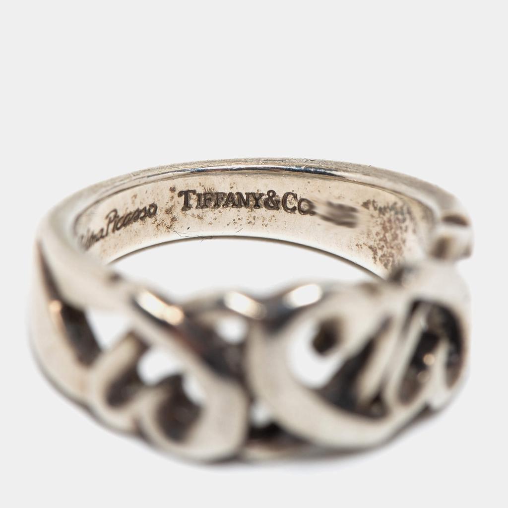 Tiffany & Co. Sterling Silver Paloma Picasso Loving Hearts Band Ring Size EU 51商品第7张图片规格展示