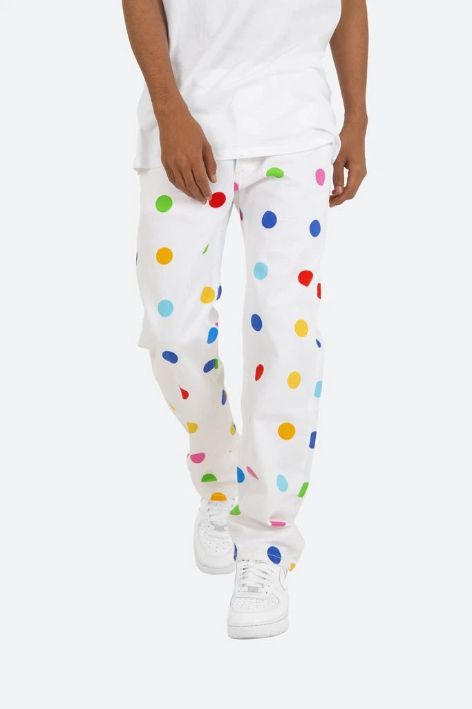 商品MNML|V290 Dot Baggy Denim - White,价格¥408,第2张图片详细描述