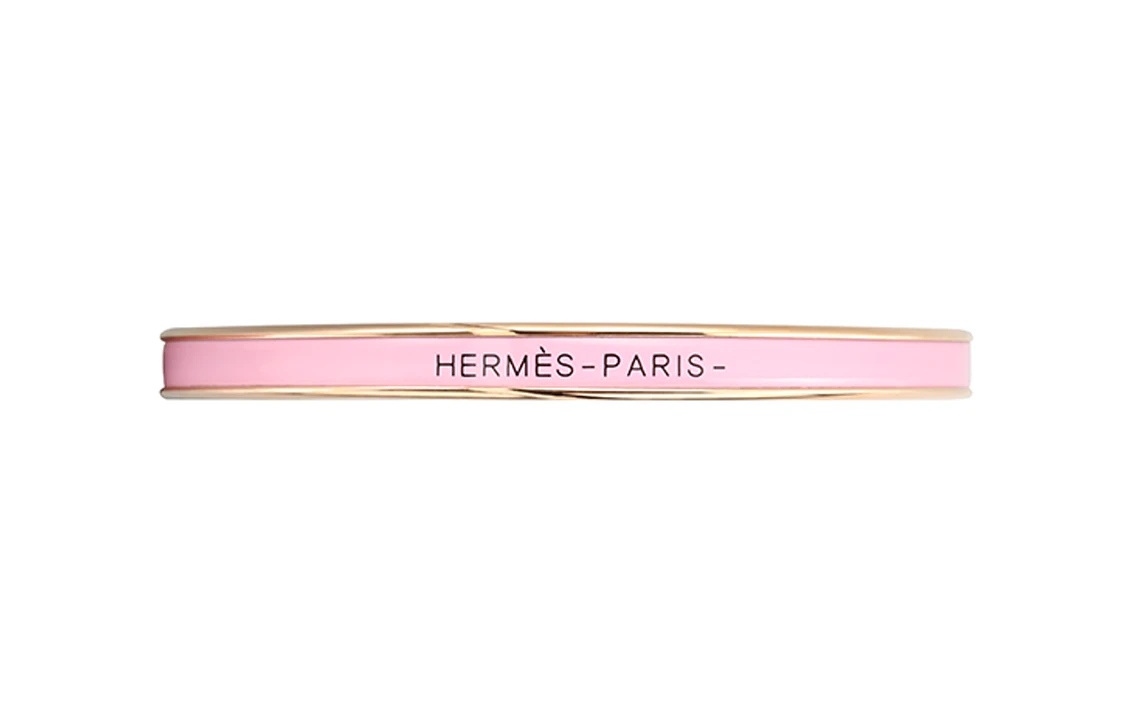 商品[国内直发] Hermes|[预售3天]爱马仕 金属细粉色珐琅手镯,价格¥4010,第6张图片详细描述