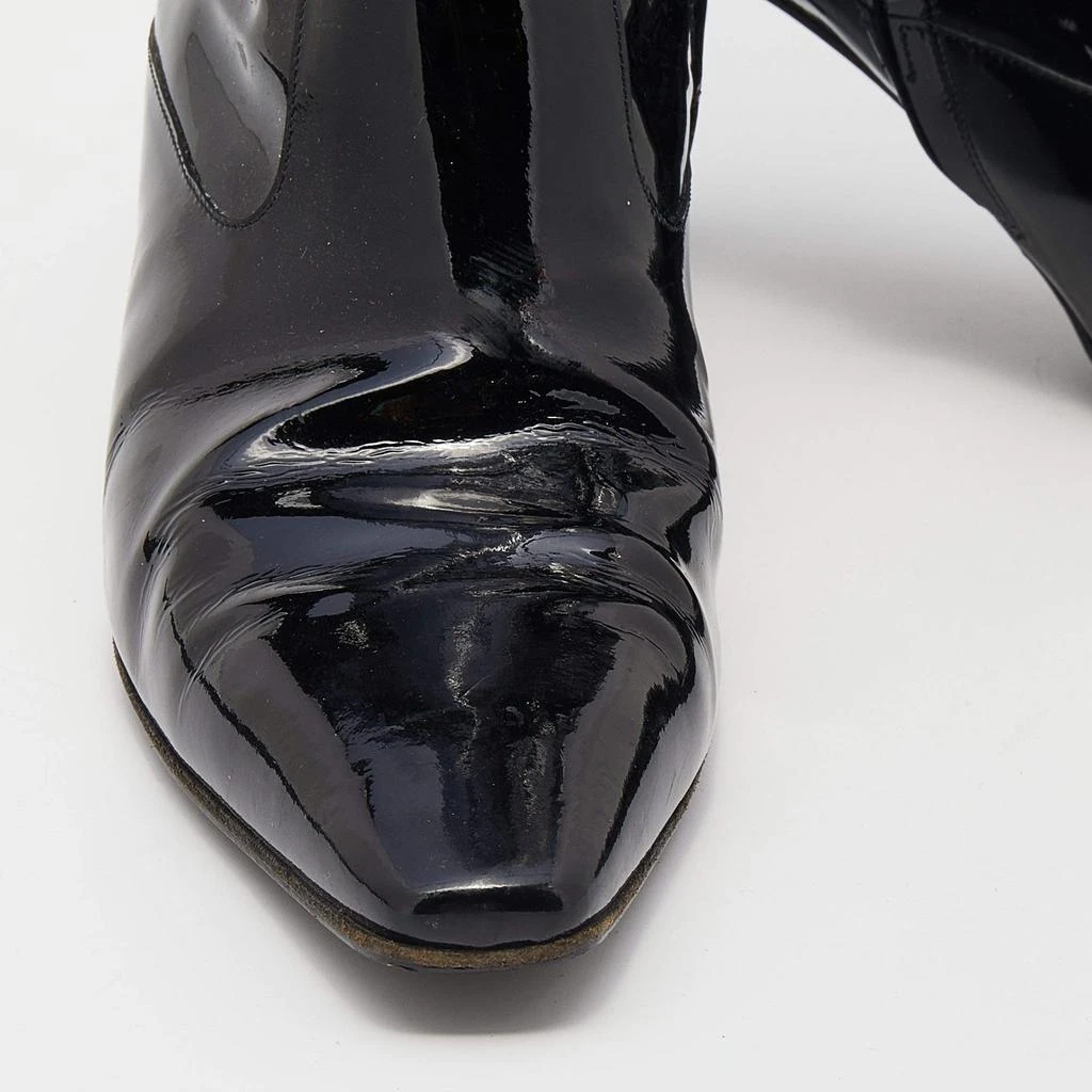 Salvatore Ferragamo Black Patent Leather Knee Length Boots Size 40 商品