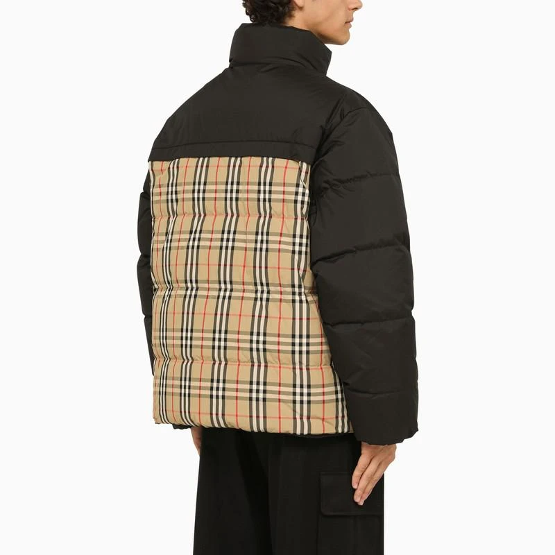 商品Burberry|Black/beige bomber jacket with Vintage Check motif,价格¥14181,第3张图片详细描述