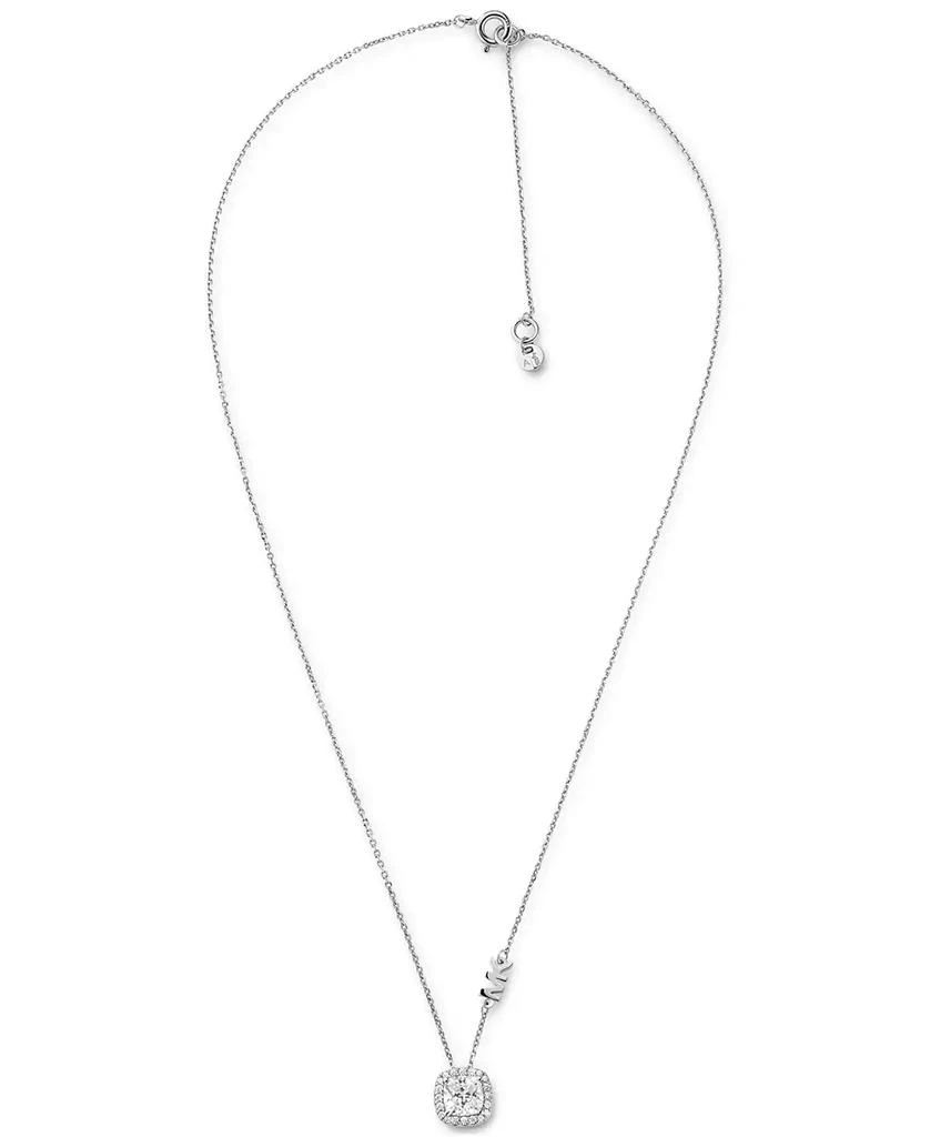 商品Michael Kors|Silver-Tone Halo Crystal Pendant Necklace, 16" + 2" extender,价格¥1122,第1张图片