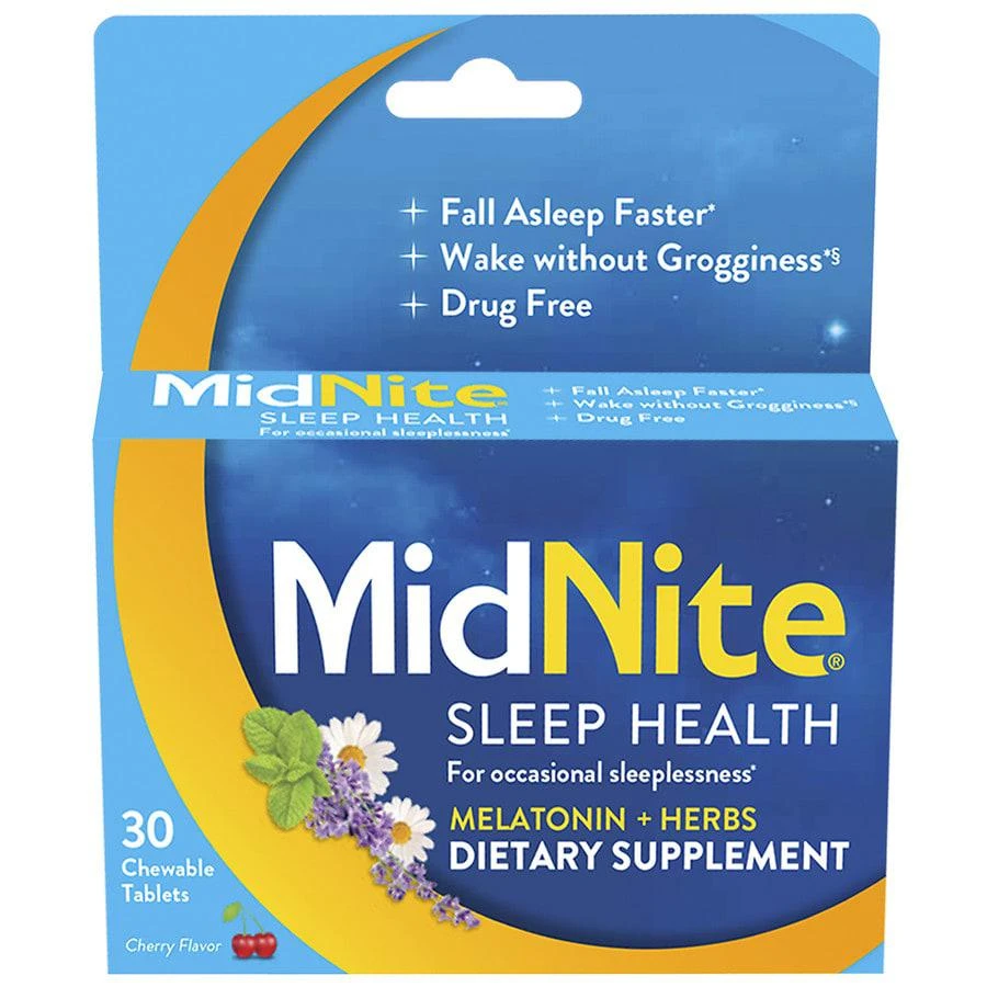 商品Midnite|Drug-Free Sleep Aid Supplement, 1.5mg Melatonin + Herbs Cherry,价格¥74,第1张图片