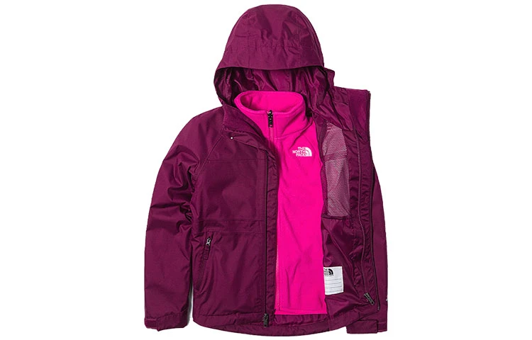 商品[国内直发] The North Face|北面/ 童装 休闲连帽保暖防风冲锋衣 女童 紫色,价格¥1189,第1张图片