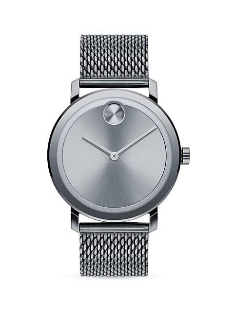 商品Movado|BOLD Evolution Ionic Plated Grey Steel Bracelet Watch,价格¥4832,第1张图片