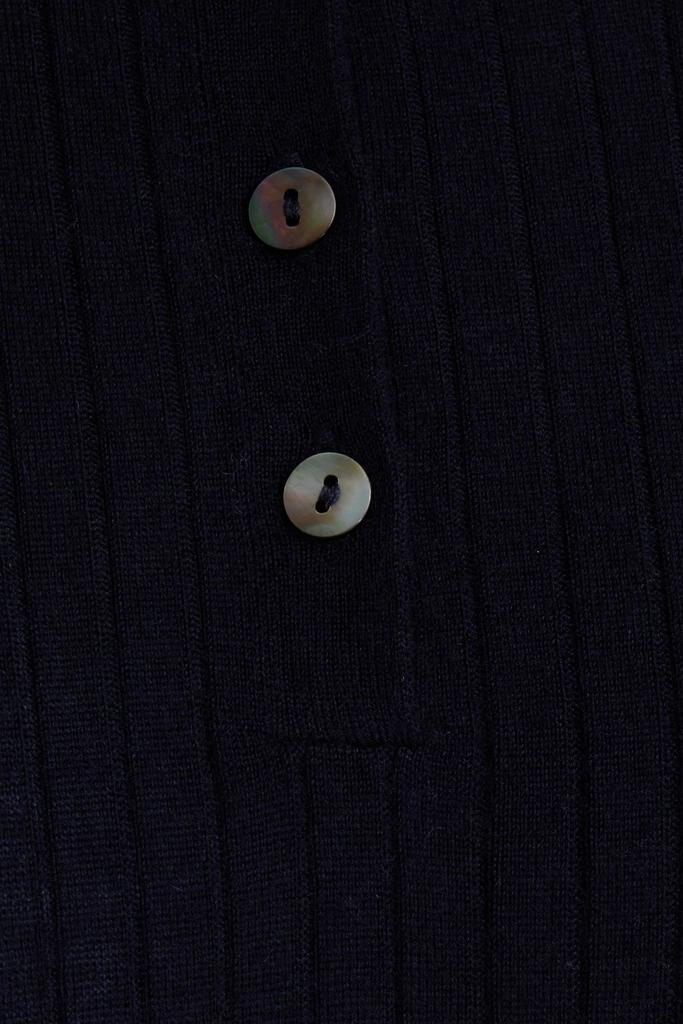 Ribbed cashmere polo shirt商品第4张图片规格展示
