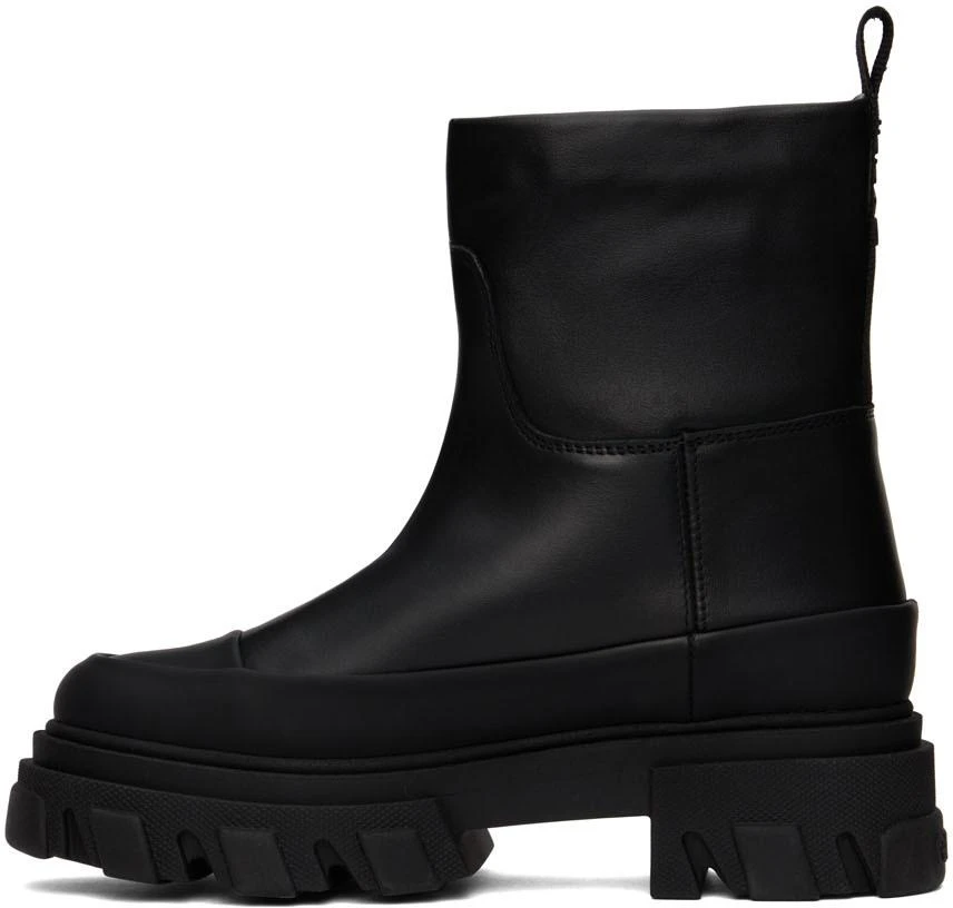 商品Ganni|Black Leather Tubular Boots,价格¥991,第3张图片详细描述