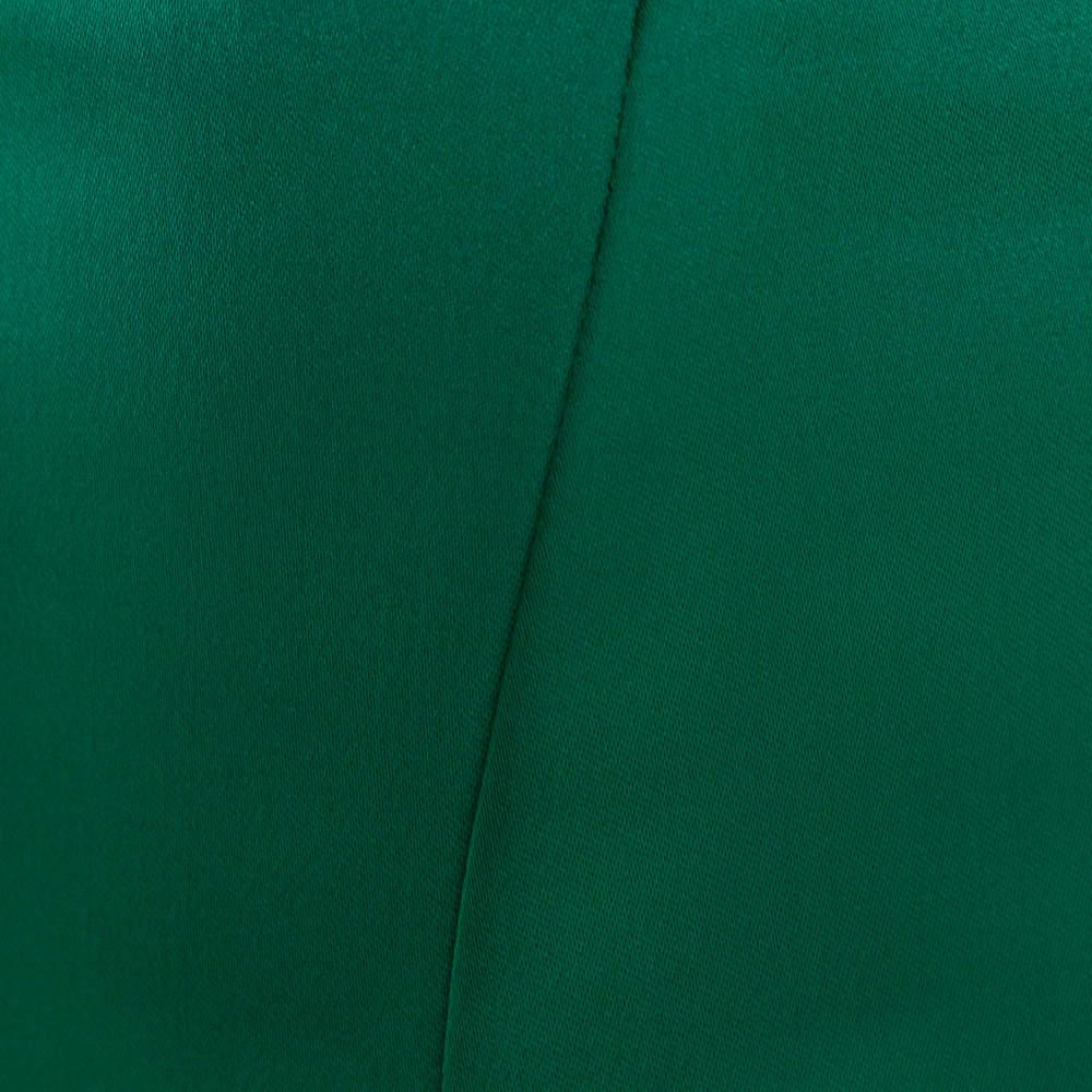 Just Cavalli Green Stretch Satin Flared Maxi Skirt S商品第4张图片规格展示