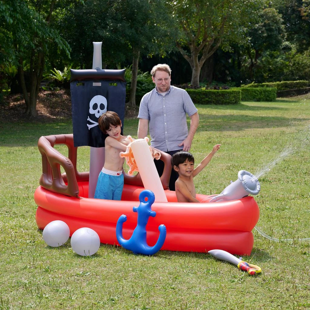 商品Teamson|Kids Water Pool Pirate Ship Inflatable Kids Sprinkler,价格¥954,第2张图片详细描述