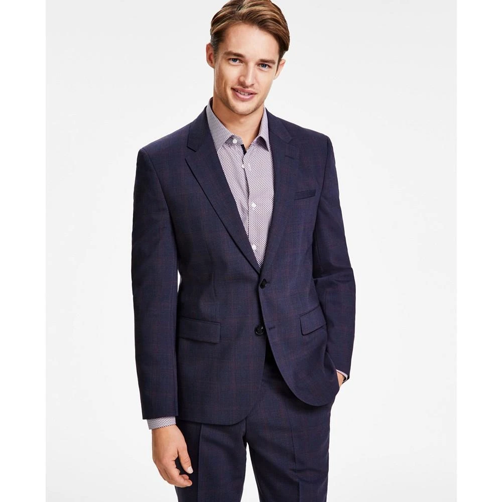 商品Hugo Boss|Men's Modern-Fit Wool Blend Check Suit Jacket,价格¥1047,第1张图片