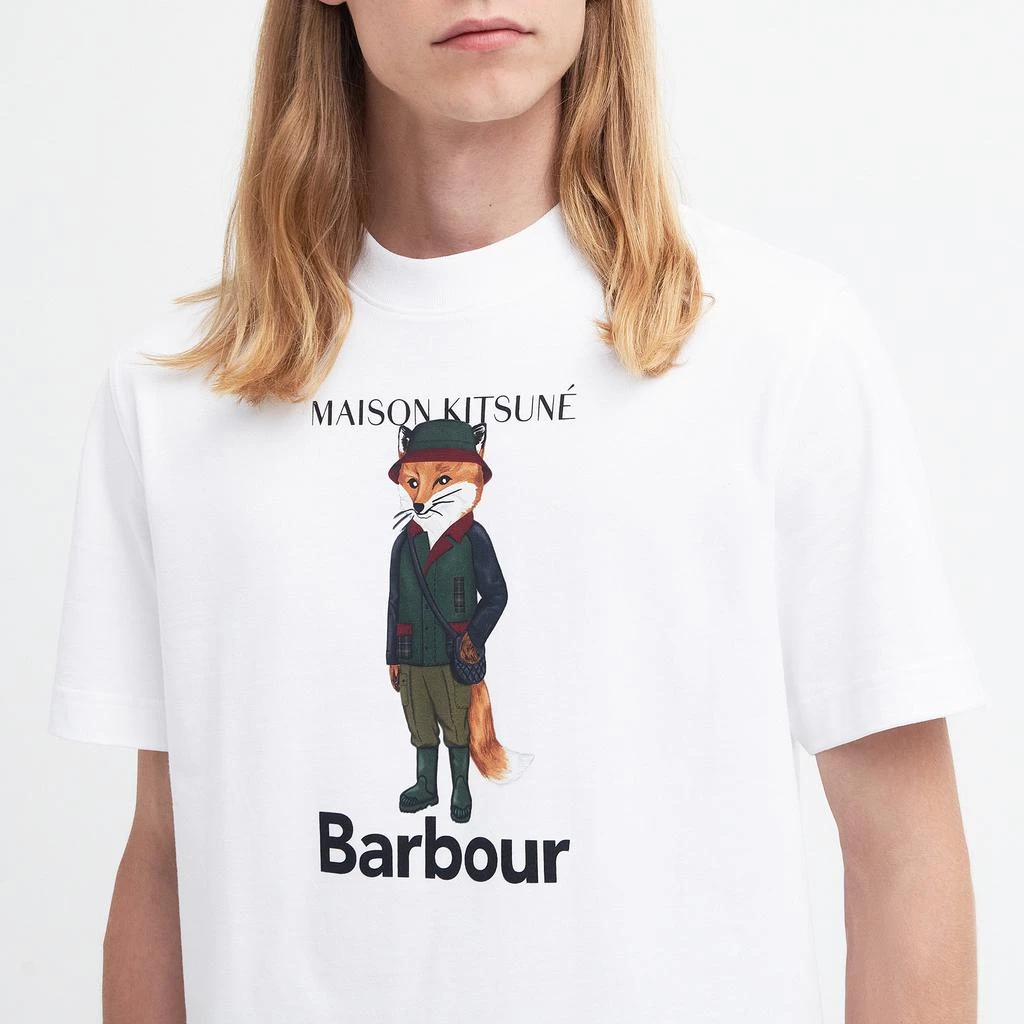 商品Barbour|Barbour x Maison Kitsuné Beaufort Fox Cotton-Jersey T-Shirt,价格¥373,第3张图片详细描述