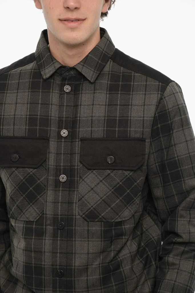 商品Neil Barrett|Checked Padded Overshirt with Double Breast Pocket,价格¥3071,第3张图片详细描述