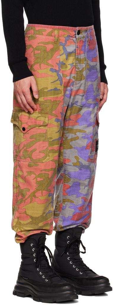 Multicolor Printed Cargo Pants商品第2张图片规格展示