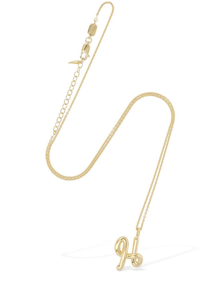 Curvy Molten "h" Pendant Necklace商品第2张图片规格展示