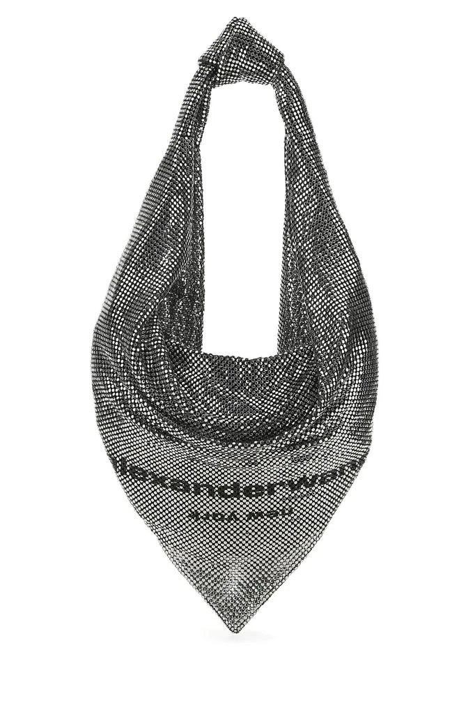 商品Alexander Wang|Metal mail mini Scarf shoulder bag Silver Alexander Wang Donna,价格¥3813,第1张图片