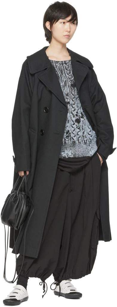 商品Adidas|Black Double-Breasted Coat,价格¥9582,第4张图片详细描述
