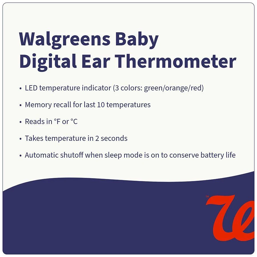 商品Walgreens|Digital Ear Thermometer,价格¥297,第3张图片详细描述