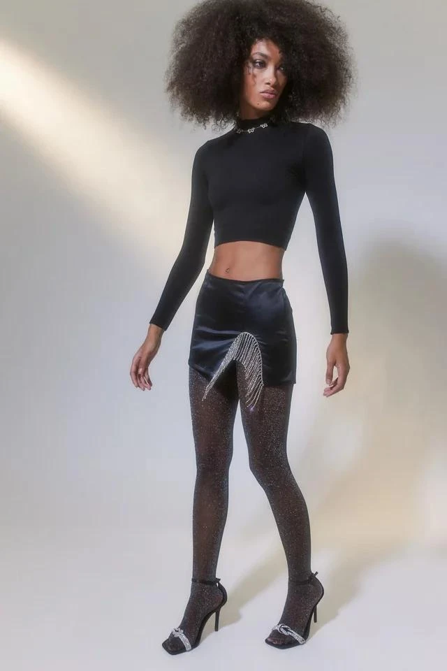 商品Urban Outfitters|UO Satin Diamante Mini Skirt,价格¥38,第4张图片详细描述