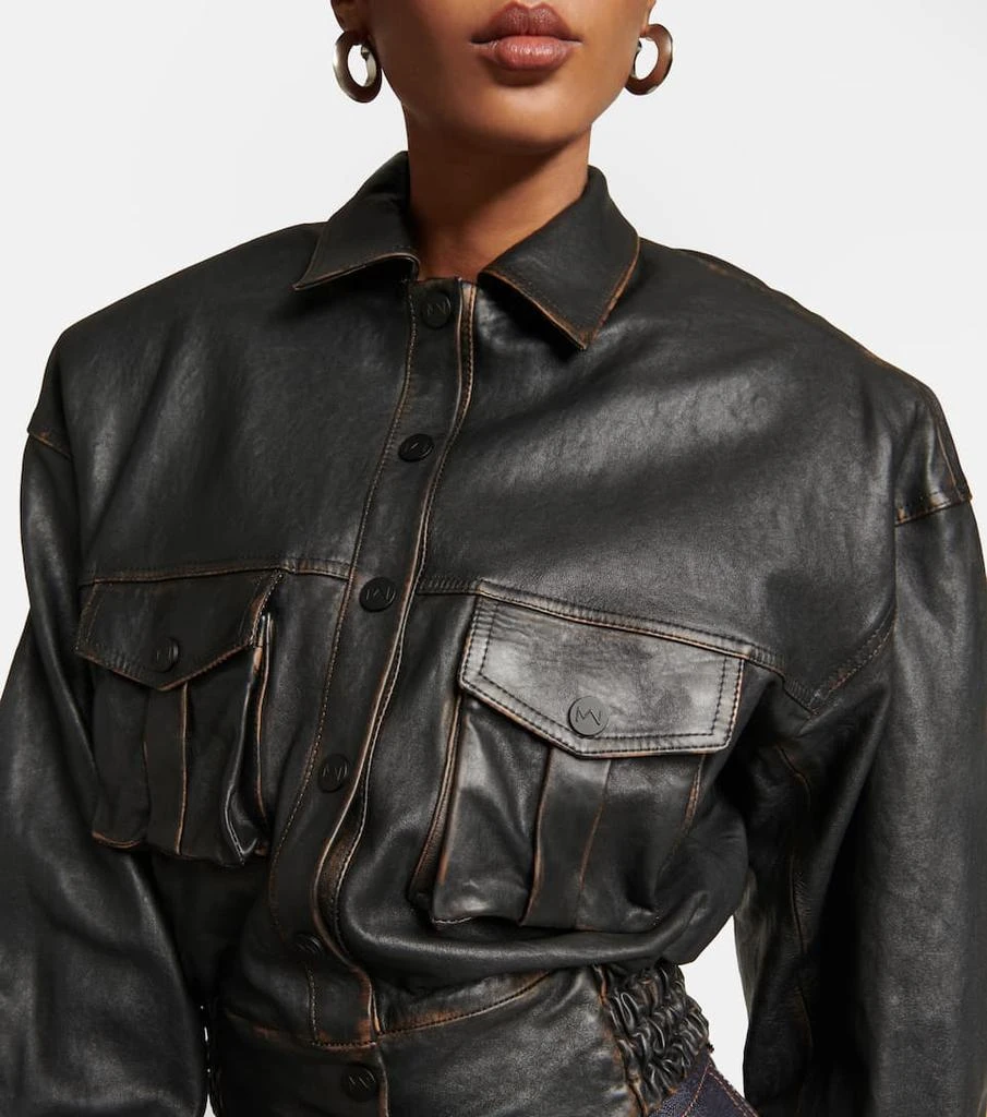商品The Mannei|Nice leather bomber jacket,价格¥10268,第4张图片详细描述