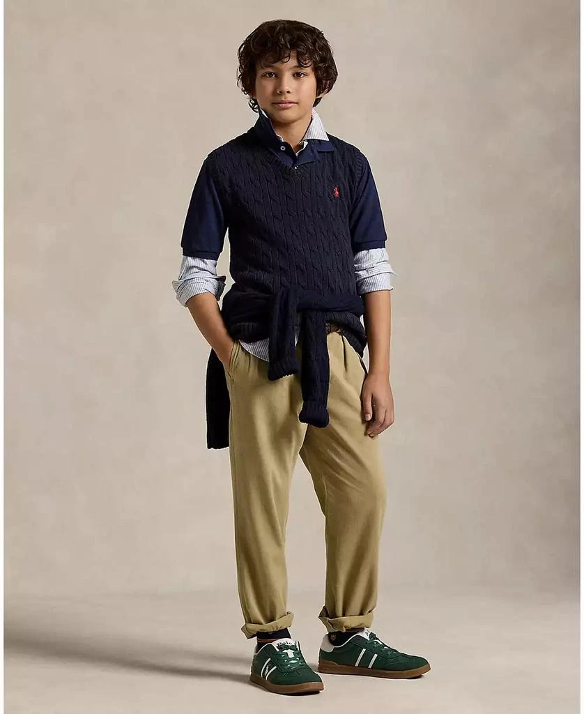 商品Ralph Lauren|拉夫劳伦 男大童款麻花针织毛衣背心,价格¥407,第4张图片详细描述