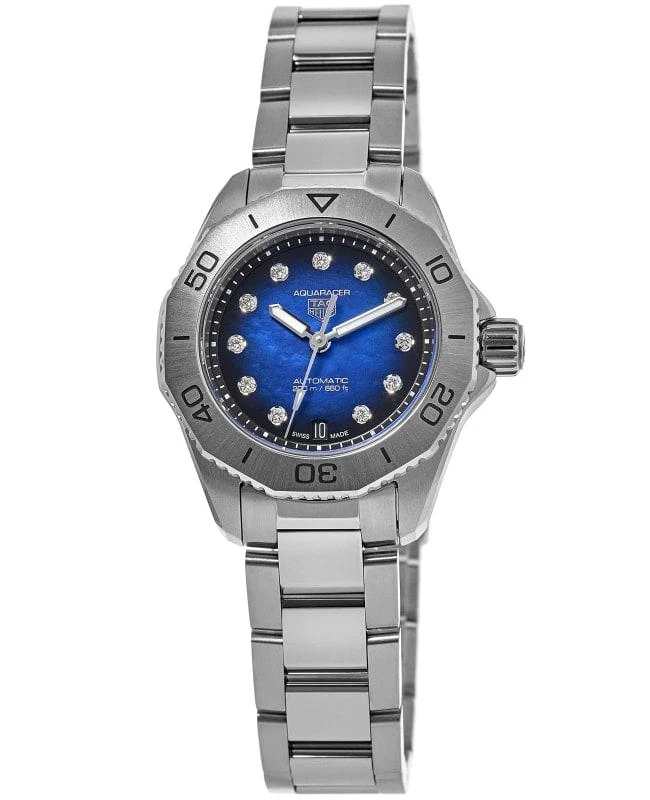 商品TAG Heuer|Tag Heuer Aquaracer Professional 200 Date Automatic Blue Diamond Dial Steel Women's Watch WBP2411.BA0622,价格¥19146,第1张图片