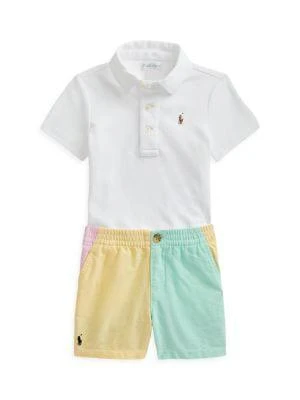 商品Ralph Lauren|Baby Boy's 2 Piece Polo Shirt & Oxford Shorts Set,价格¥206,第1张图片