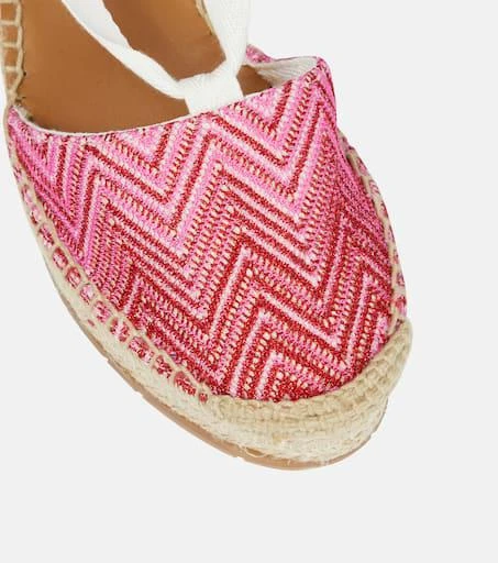 Zig-zag metallic wedge espadrilles 商品