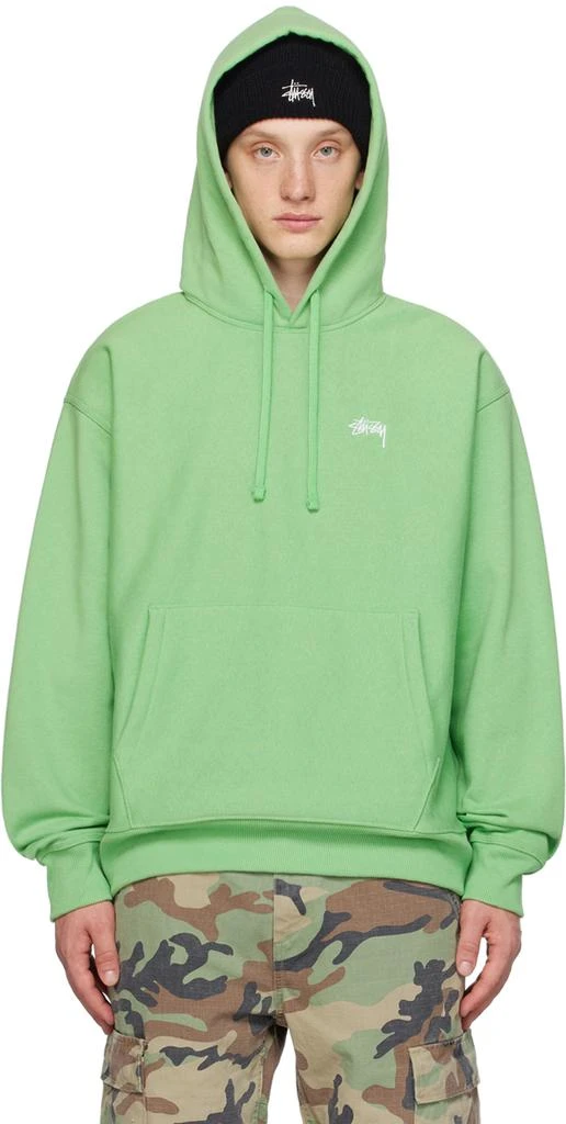 商品STUSSY|Green Embroidered Hoodie,价格¥1127,第1张图片