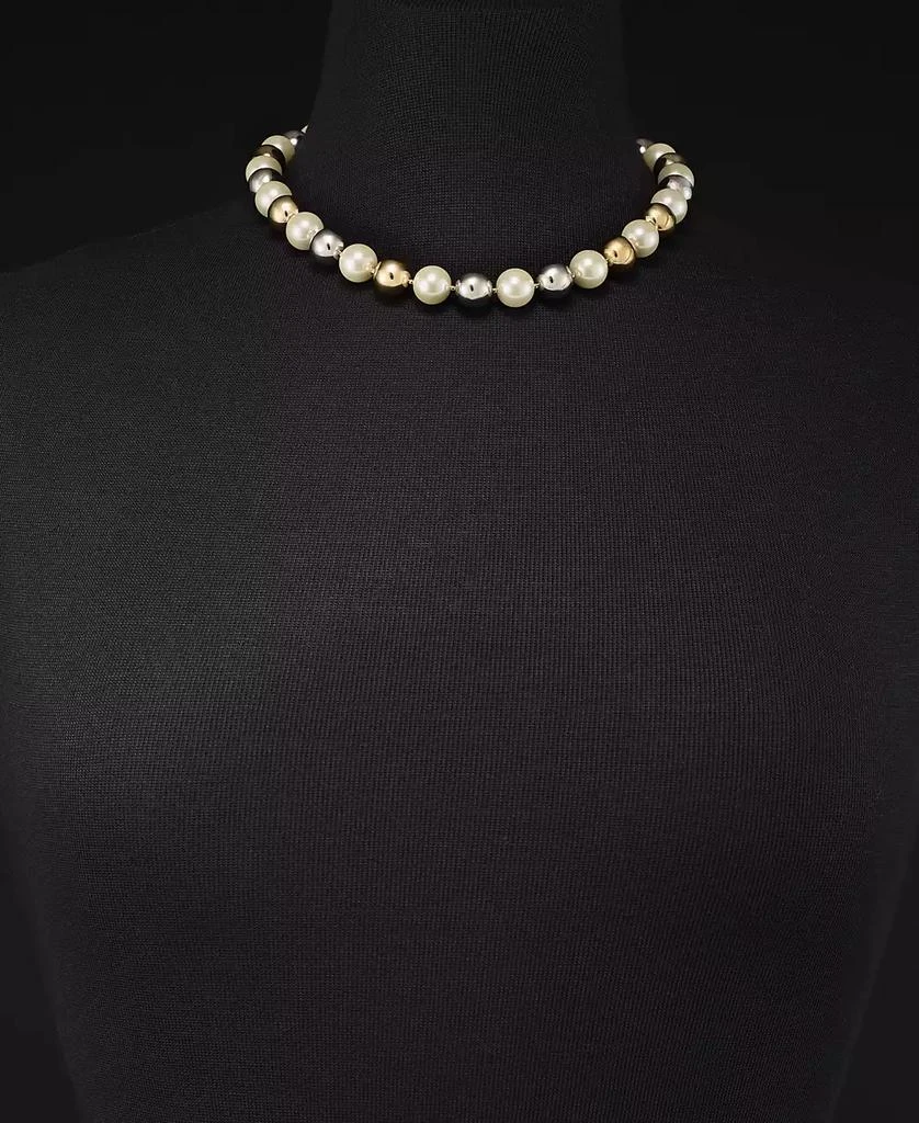 商品Charter Club|Two-Tone Imitation Pearl All-Around Collar Necklace, 16" + 2" extender, Created for Macy's,价格¥178,第3张图片详细描述