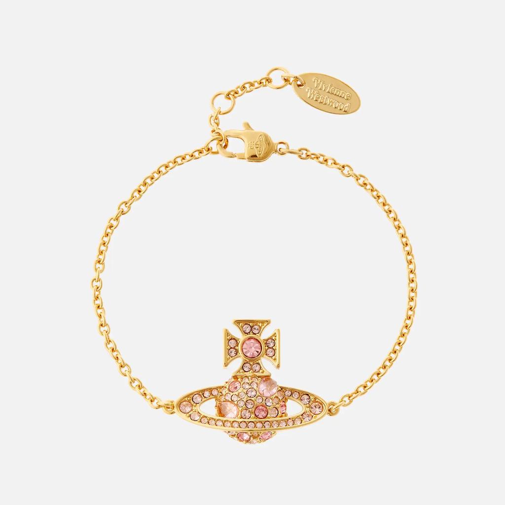 Vivienne Westwood Francette Bas Relief Gold-Tone and Crystal Bracelet商品第1张图片规格展示