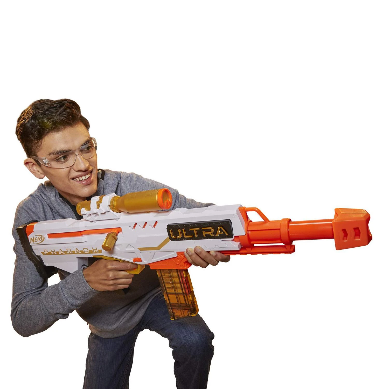 Nerf Ultra Pharaoh Blaster with Premium Gold Accents, 10-Dart Clip, Bolt Action, Compatible Only with Nerf Ultra Darts 商品