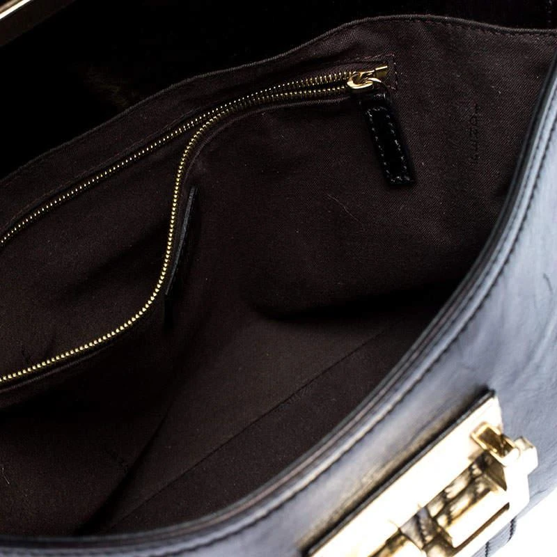 Fendi Black Leather Maxi Baguette Flap Shoulder Bag 商品