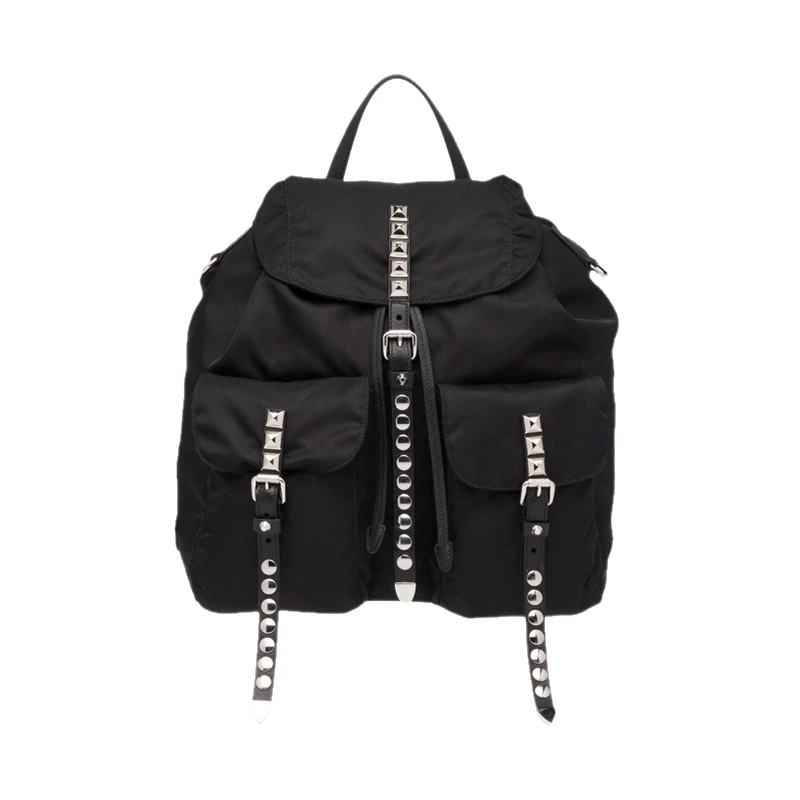 商品[国内直发] Prada|PRADA 女士黑色尼龙背包 1BZ811-2BYB-F0002-V-OYW,价格¥10140,第1张图片