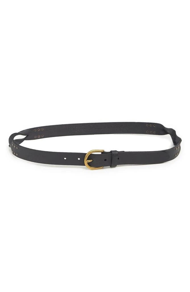 商品Frye|Covered D-Ring Twisted Stud Leather Belt,价格¥153,第1张图片