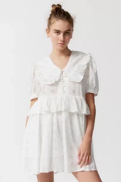 商品Urban Outfitters|UO Scarlet Eyelet Mini Dress,价格¥229,第1张图片