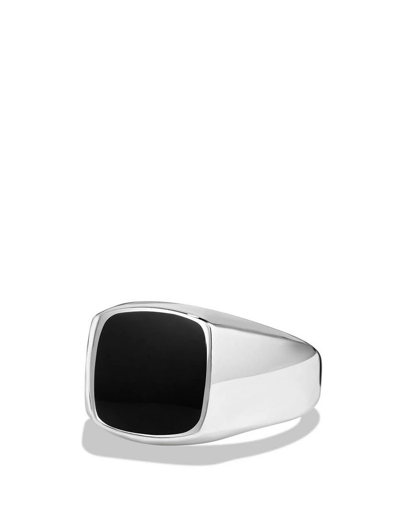 商品David Yurman|Men's Exotic Stone Ring with Black Onyx in Silver,价格¥3708,第1张图片