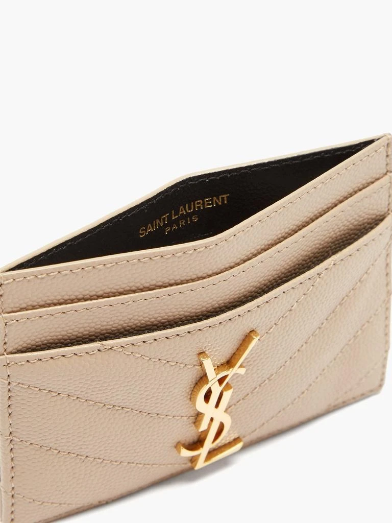 商品Yves Saint Laurent|YSL-monogram quilted-leather cardholder,价格¥2481,第4张图片详细描述
