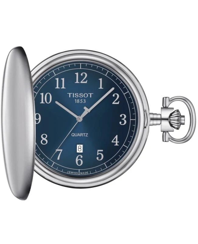 商品Tissot|Tissot T-Pocket Savonnette Blue Dial Men's Pocket Watch T862.410.19.042.00,价格¥2441,第1张图片