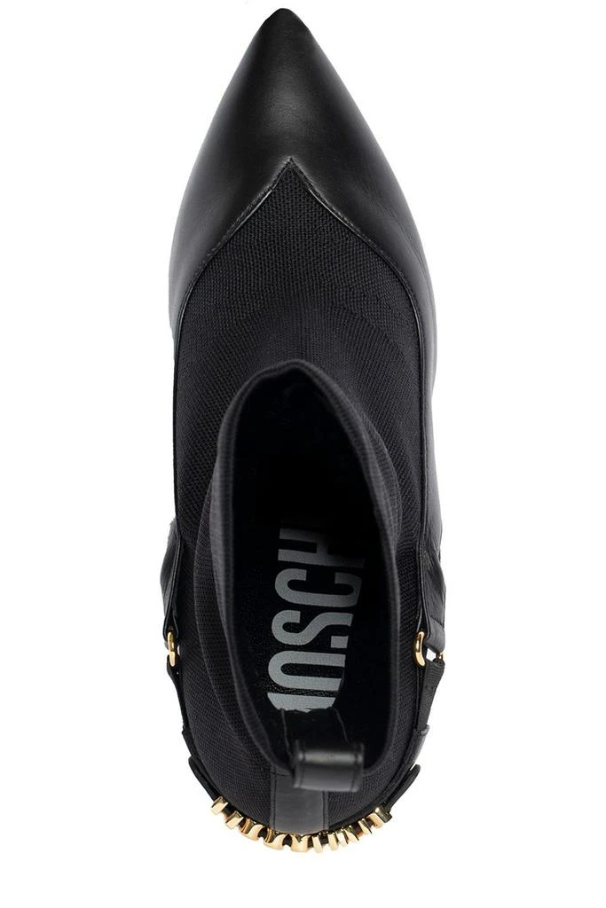 商品Moschino|Moschino Logo Lettering Pointed Toe Boots,价格¥2922,第4张图片详细描述