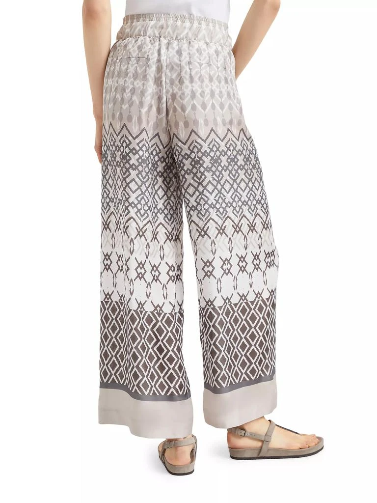 商品Brunello Cucinelli|Silk Ethnic Print Pong&eacute;e Loose Pyjama Trousers,价格¥27684,第3张图片详细描述