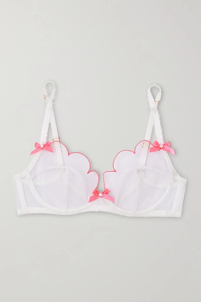 商品L'Agent by Agent Provocateur|Lorna 蝴蝶结缀饰刺绣绢网带钢圈软杯文胸  - 32A,价格¥337,第1张图片