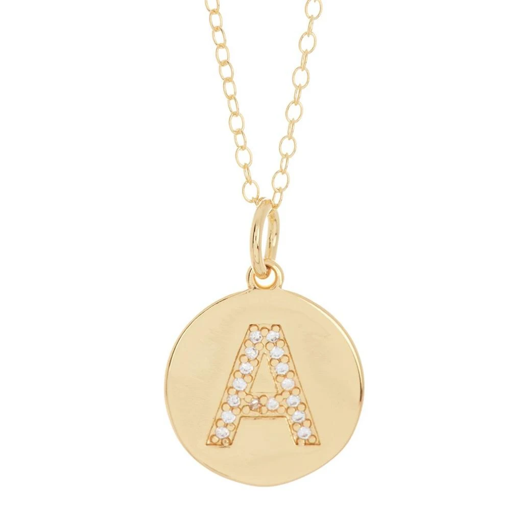 商品ADORNIA|Adornia Initial Circle Disc Necklace gold,价格¥332,第1张图片