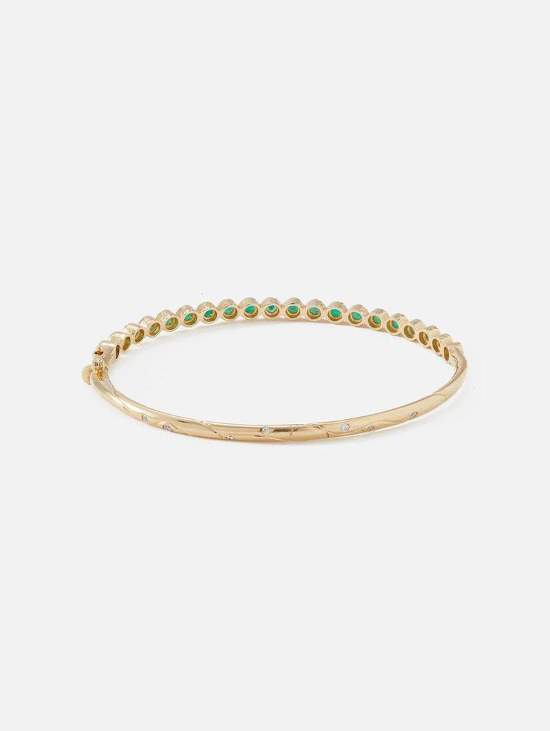 商品THREE STORIES JEWELRY|Classic Bezel Set Emerald Bangle,价格¥29041,第3张图片详细描述