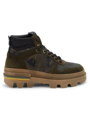 商品Karl Lagerfeld Paris|Camouflage Print Chunky Boots,价格¥932,第1张图片