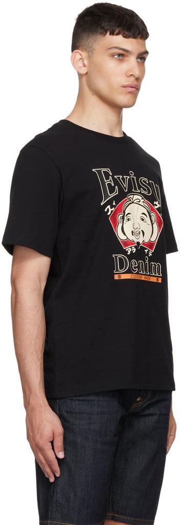 商品Evisu|Black Cotton T-Shirt,价格¥690,第4张图片详细描述