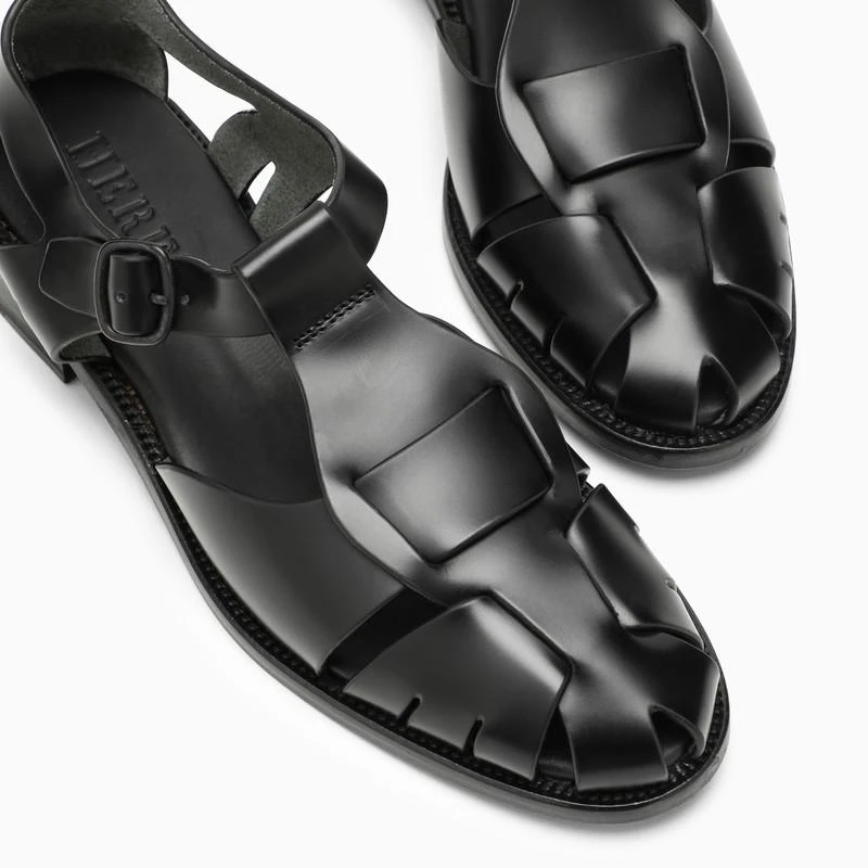Black leather sandal 商品