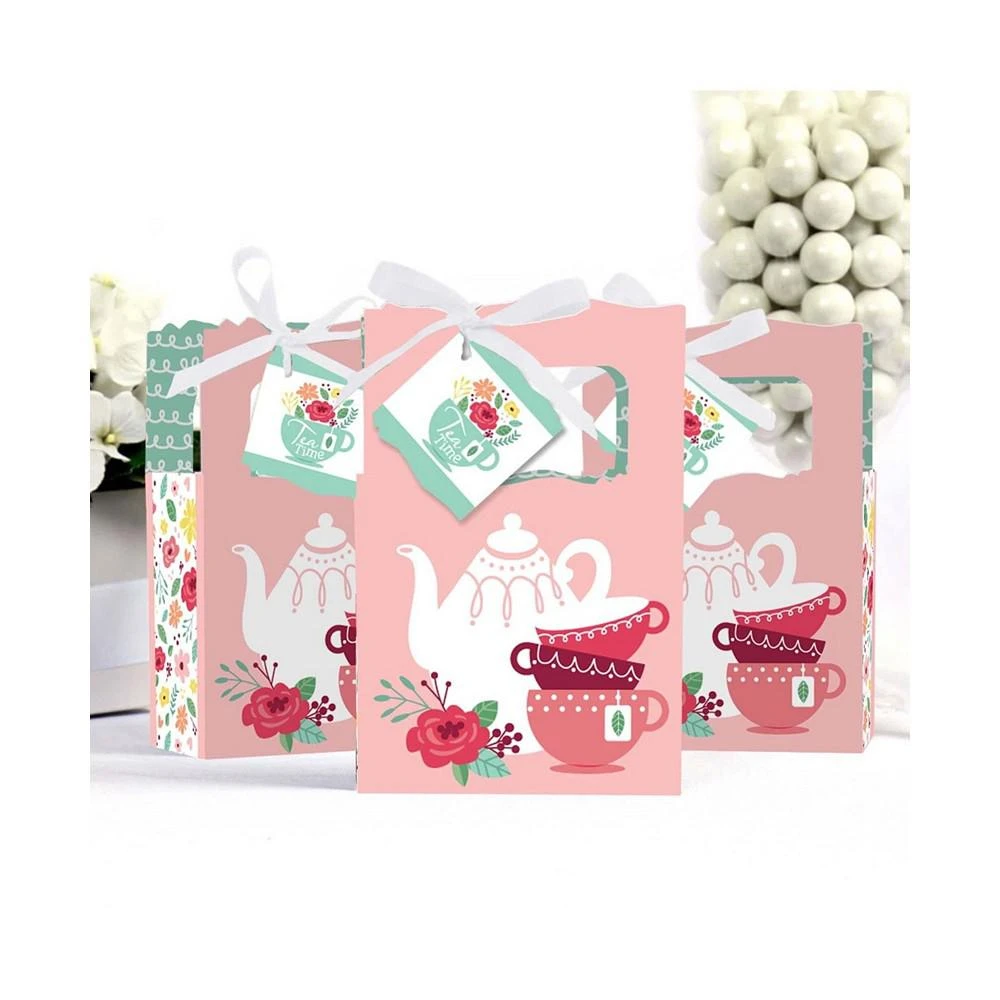 商品Big Dot of Happiness|Floral Let's Par-Tea - Garden Tea Party Favor Boxes - Set of 12,价格¥157,第3张图片详细描述
